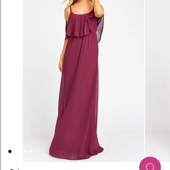 Show Me Your MuMu Caitlin Cold Shoulder Gown Red Cherry Red NEW - Picture 12 of 13